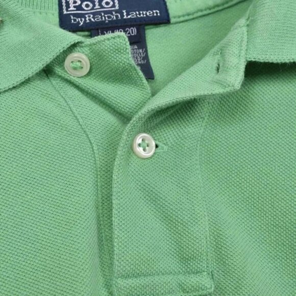 Vintage 90's Polo by Ralph Lauren Green Short Sleeve Polo Cotton Shirt XL(18-20) - Picture 3 of 7